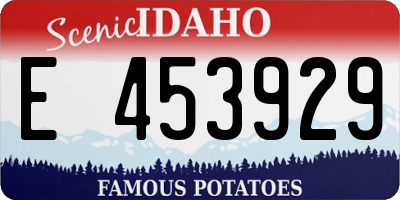 ID license plate E453929