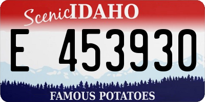 ID license plate E453930