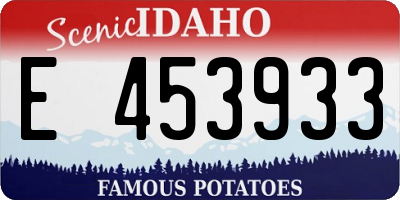 ID license plate E453933