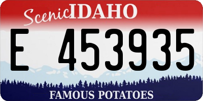ID license plate E453935