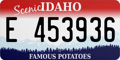 ID license plate E453936