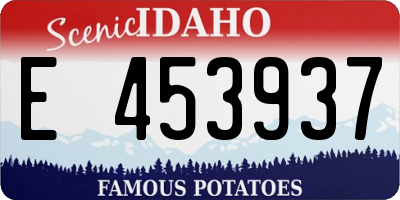 ID license plate E453937