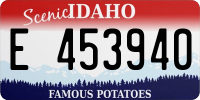 ID license plate E453940