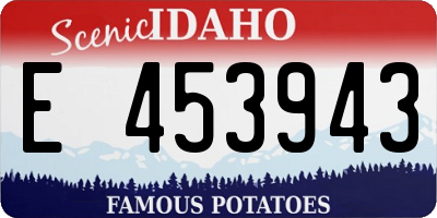 ID license plate E453943