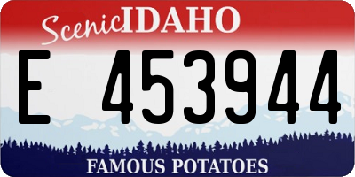 ID license plate E453944