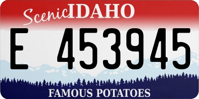 ID license plate E453945