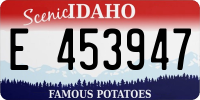 ID license plate E453947