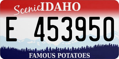 ID license plate E453950