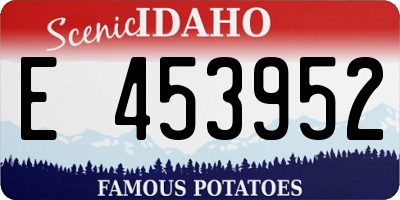 ID license plate E453952