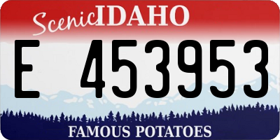 ID license plate E453953