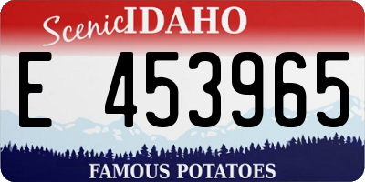 ID license plate E453965
