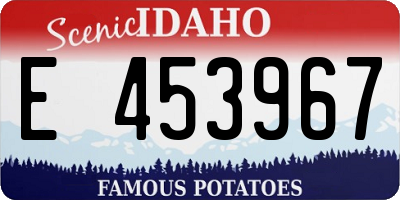 ID license plate E453967