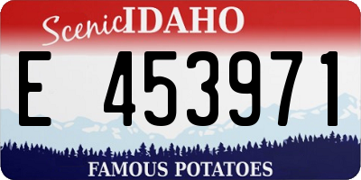 ID license plate E453971