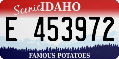 ID license plate E453972