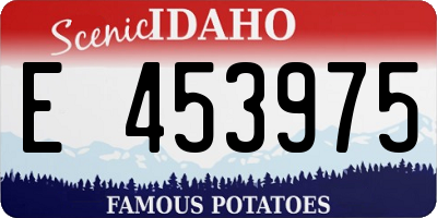 ID license plate E453975