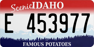 ID license plate E453977