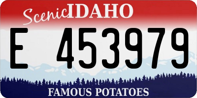 ID license plate E453979