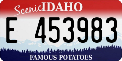 ID license plate E453983
