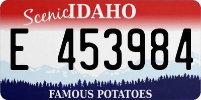 ID license plate E453984