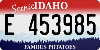 ID license plate E453985