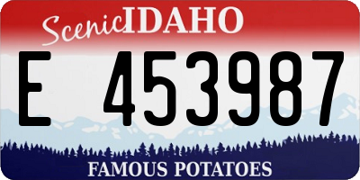ID license plate E453987
