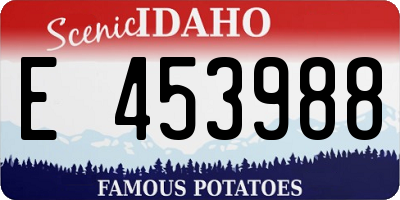 ID license plate E453988