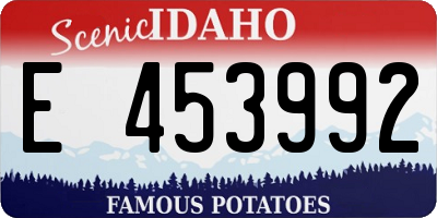 ID license plate E453992
