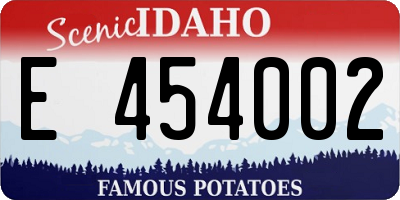 ID license plate E454002