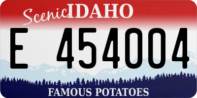ID license plate E454004