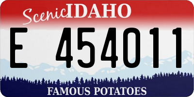 ID license plate E454011
