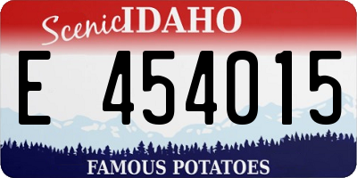 ID license plate E454015