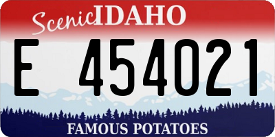 ID license plate E454021