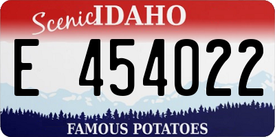 ID license plate E454022