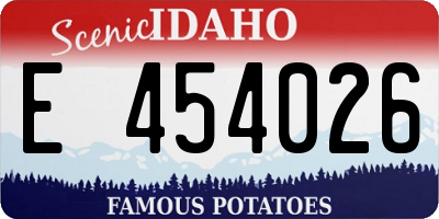 ID license plate E454026