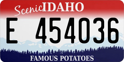 ID license plate E454036