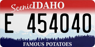 ID license plate E454040