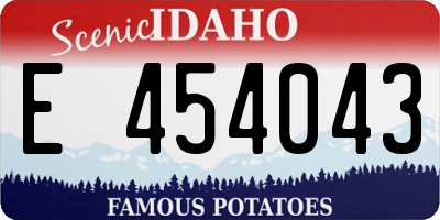 ID license plate E454043