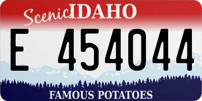 ID license plate E454044