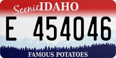 ID license plate E454046