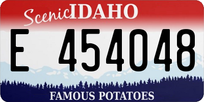 ID license plate E454048
