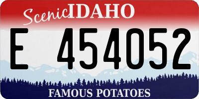 ID license plate E454052