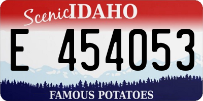 ID license plate E454053