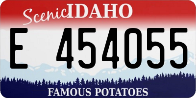 ID license plate E454055