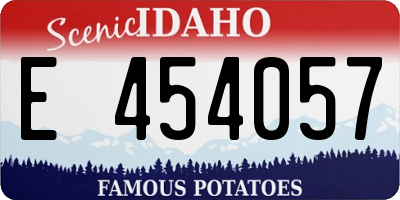 ID license plate E454057