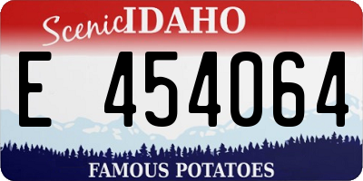 ID license plate E454064