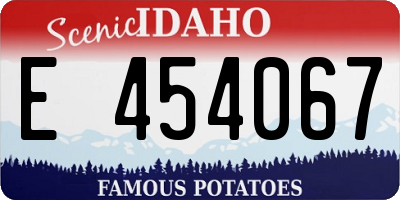 ID license plate E454067