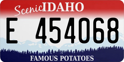 ID license plate E454068