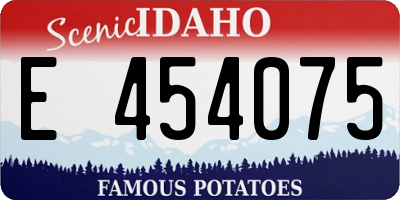 ID license plate E454075