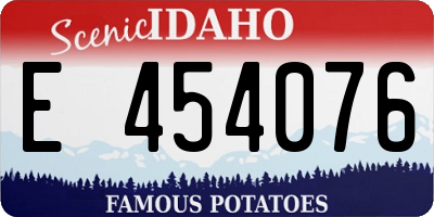ID license plate E454076