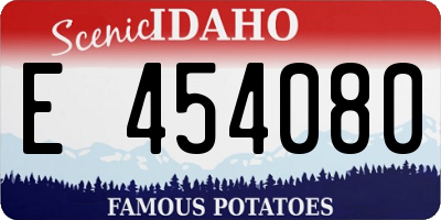 ID license plate E454080